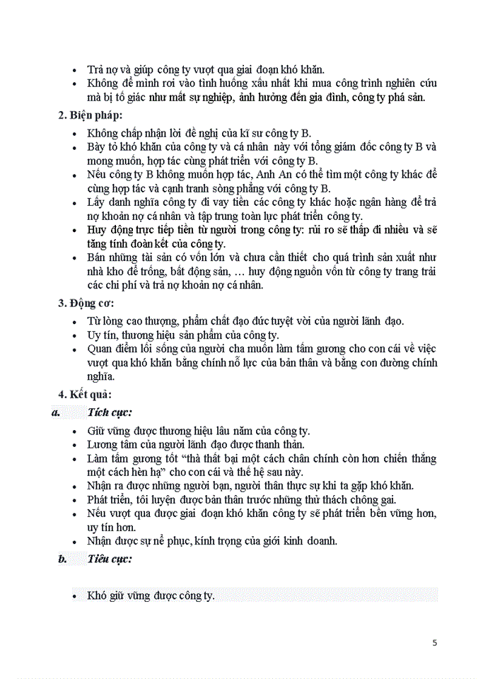 image for page Sử dụng công cụ Algorithm đạo đức để phân tích hành vi và ra quyết định trong một tình huống nan giải của hoạt động kinh doanh