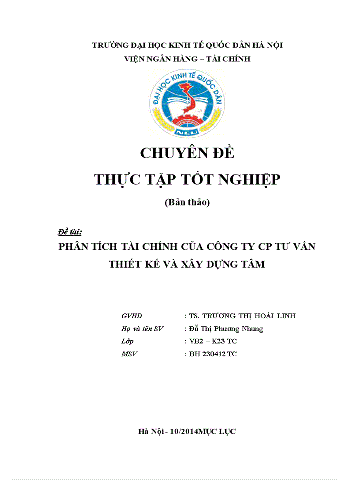image for page Phân tích tình hình tài chính của công ty cổ phần tư vấn thiết kế và xây dựng T.Â.M