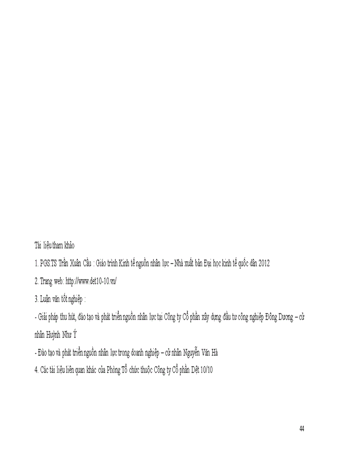 image for page Thu hút và đào tạo nguồn nhân lực chất lượng cao nhằm đáp ứng nhu cầu phát triển của Công ty cổ phần Dệt 10/10