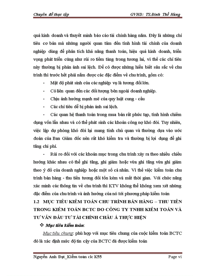 image for page Hoàn thiện quy trình kiểm toán chu trình bán hàng - thu tiền trong kiểm toán Báo cáo tài chính do công ty TNHH Kiểm toán và Tư vấn đầu tư tài chính Châu Á - FADACO  thực hiện