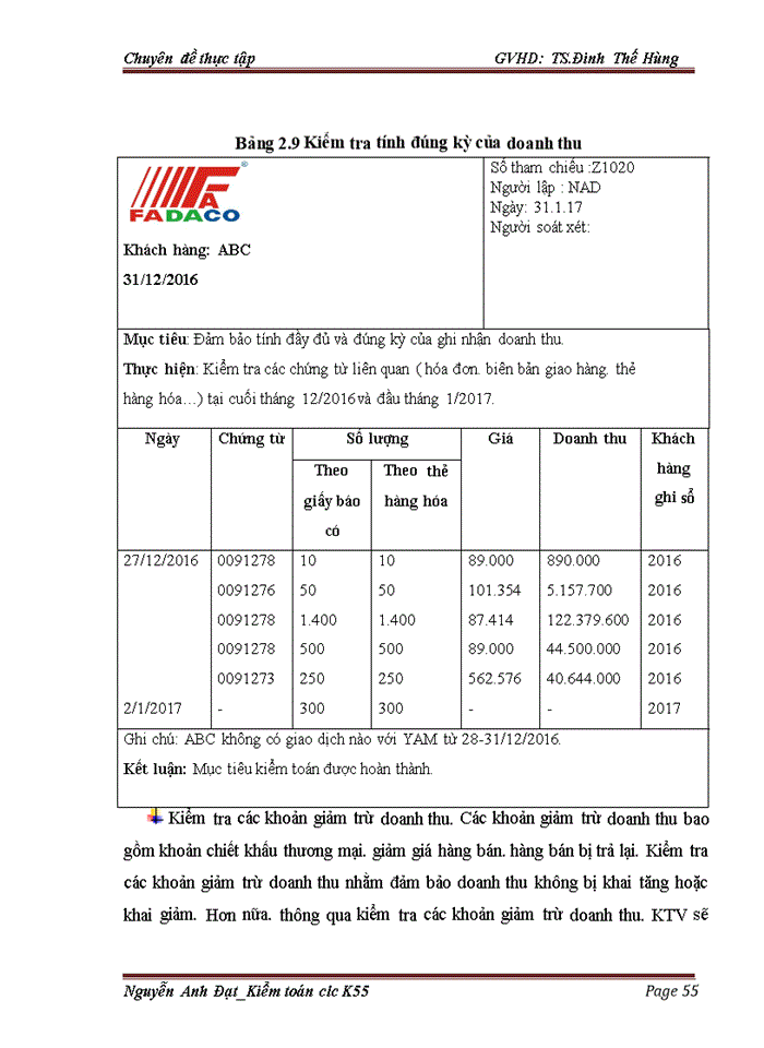 image for page Hoàn thiện quy trình kiểm toán chu trình bán hàng - thu tiền trong kiểm toán Báo cáo tài chính do công ty TNHH Kiểm toán và Tư vấn đầu tư tài chính Châu Á - FADACO  thực hiện