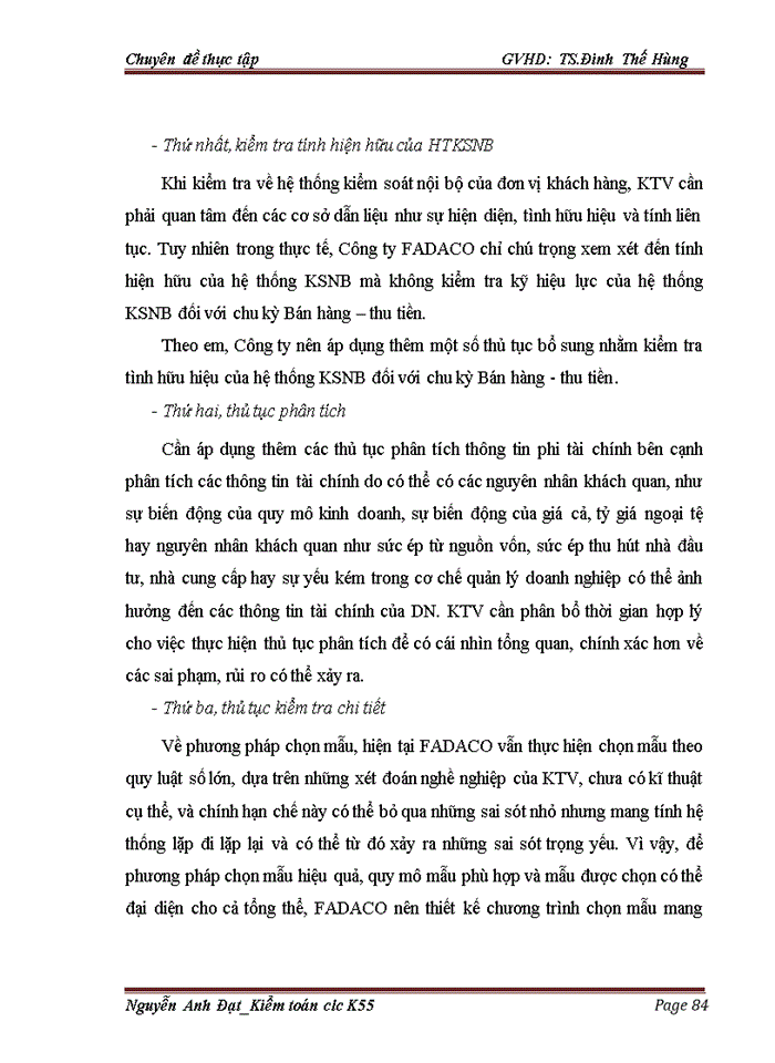 image for page Hoàn thiện quy trình kiểm toán chu trình bán hàng - thu tiền trong kiểm toán Báo cáo tài chính do công ty TNHH Kiểm toán và Tư vấn đầu tư tài chính Châu Á - FADACO  thực hiện