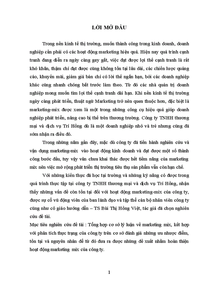 image for page Hoàn thiện hoạt động marketing mix của công ty