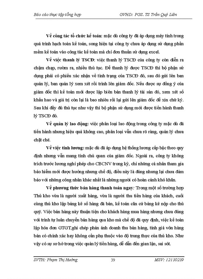 image for page Đánh giá về tình hình tổ chức kế toán tại Công ty Cổ phần Công nghệ HD Việt Nam