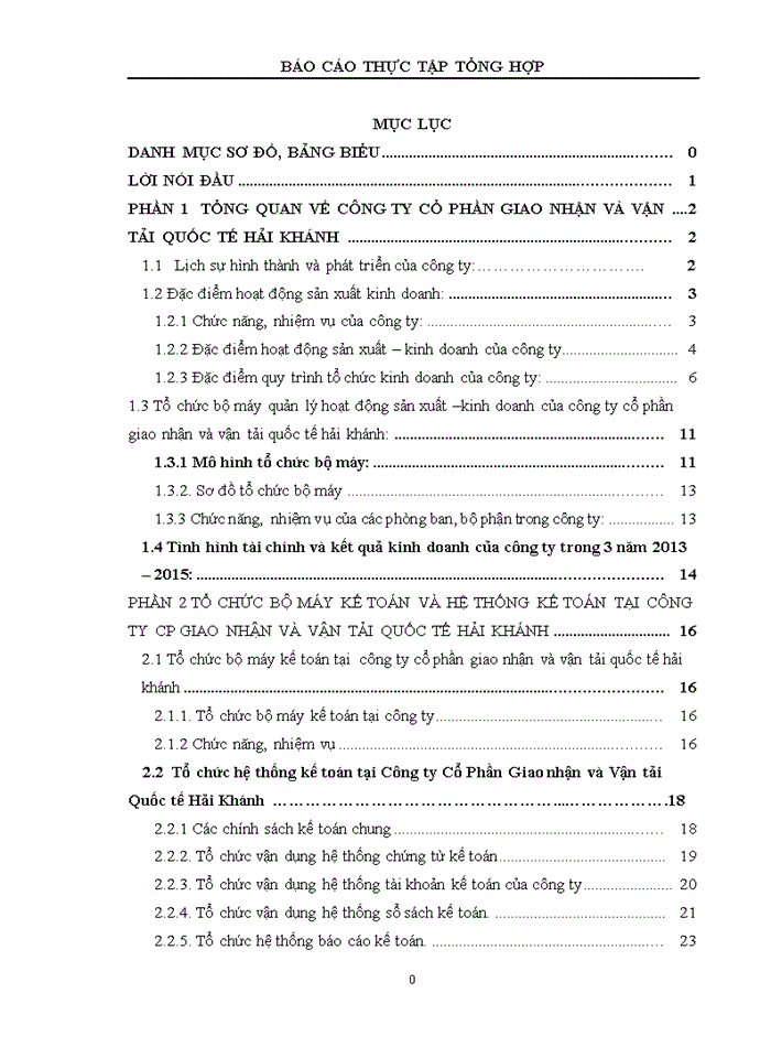 Đánh giá về tình hình tổ chức hạch  toán kế toán tại công ty giao nhận và vận tải quốc tế Hải Khánh