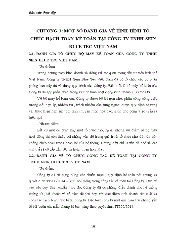 image for page Đánh giá về tính hình tổ chức hạch toán kế toán tại Công ty TNHH Sein Blue Tec Việt Nam
