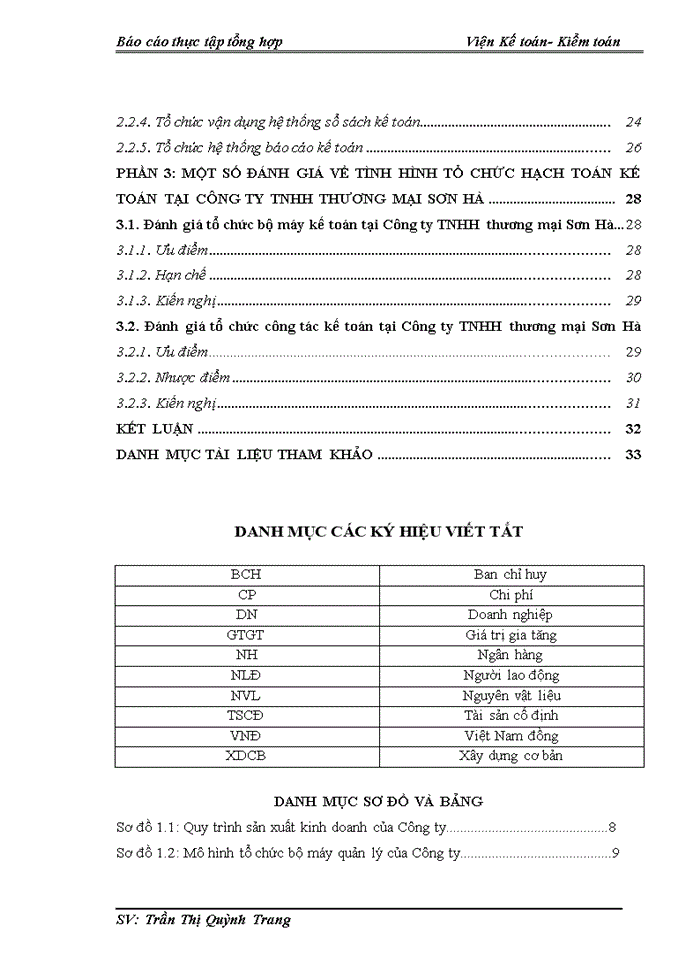 image for page Một số đánh giá về tình hình tổ chức hạch toán kế toán tại công ty TNHH thương mại Sơn Hà