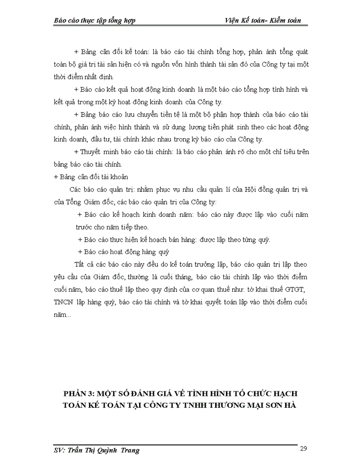 image for page Một số đánh giá về tình hình tổ chức hạch toán kế toán tại công ty TNHH thương mại Sơn Hà