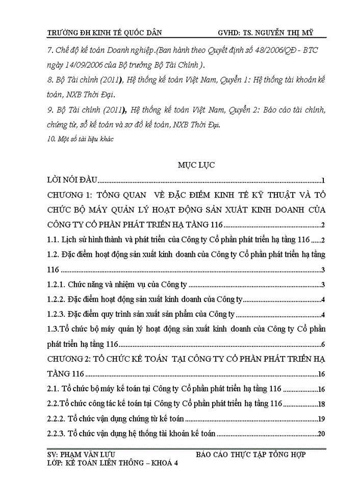 image for page Đánh giá về tình hình tổ chức công tác kế toán tại Công ty Cổ phần phát triển hạ tầng 116