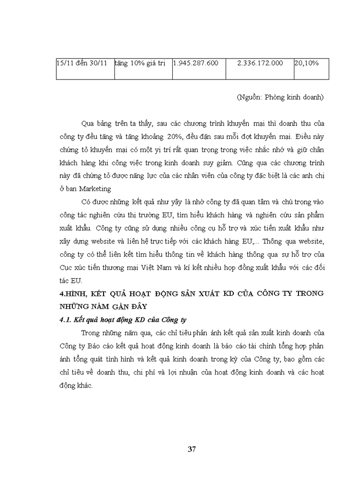 image for page Tình hình, kết quả hoạt động sản xuất kd của công ty trong những năm gần đây