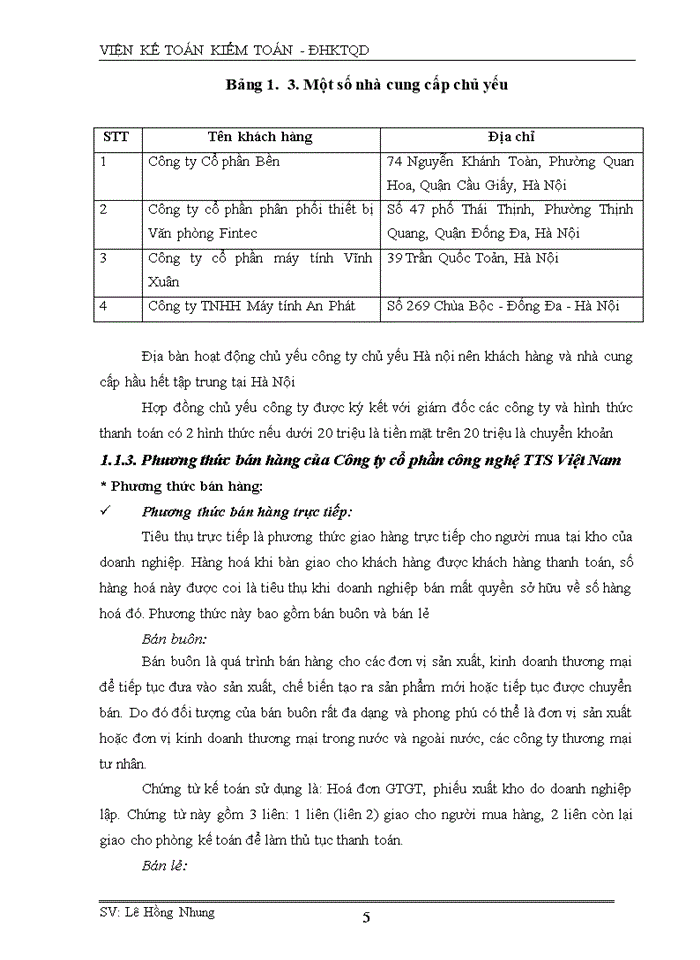 image for page Hoàn thiện kế toán bán hàng và xác định kết quả kinh doanh tại Công Ty Cổ Phần công nghệ TTS Việt Nam