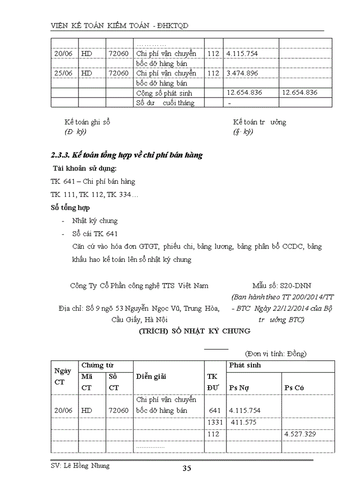image for page Hoàn thiện kế toán bán hàng và xác định kết quả kinh doanh tại Công Ty Cổ Phần công nghệ TTS Việt Nam