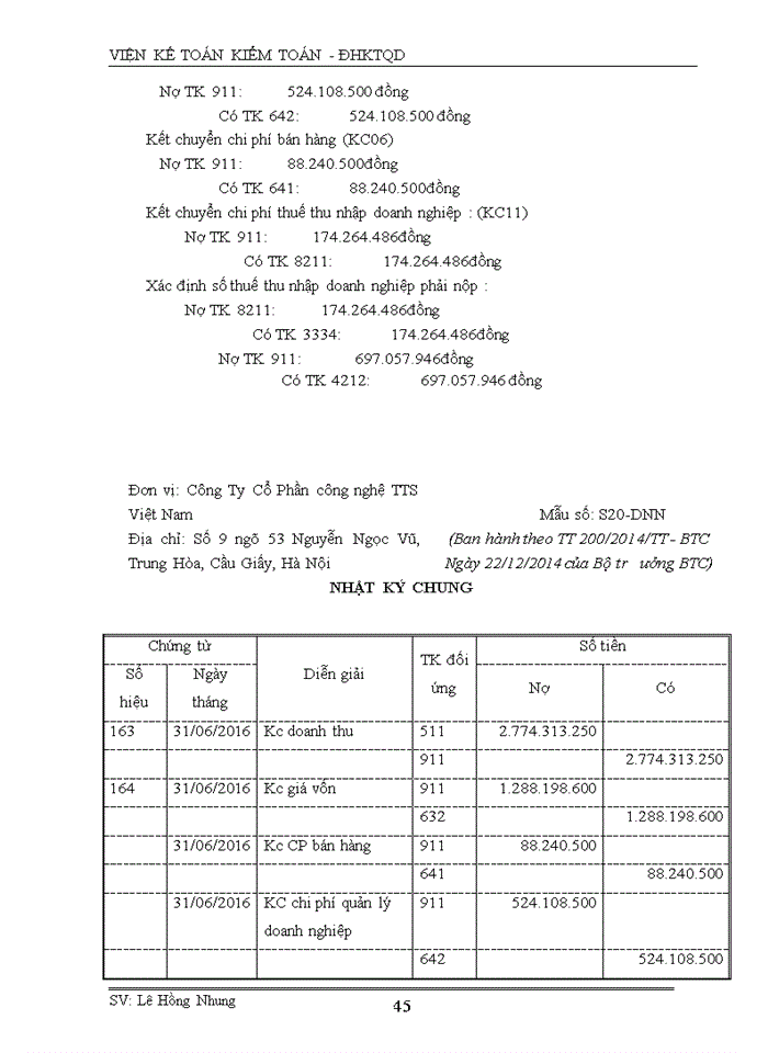 image for page Hoàn thiện kế toán bán hàng và xác định kết quả kinh doanh tại Công Ty Cổ Phần công nghệ TTS Việt Nam
