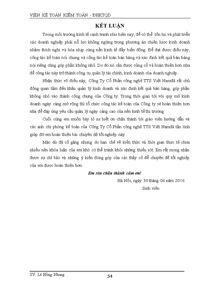 image for page Hoàn thiện kế toán bán hàng và xác định kết quả kinh doanh tại Công Ty Cổ Phần công nghệ TTS Việt Nam