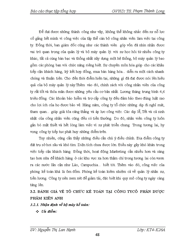 image for page Đánh giá về tình hình tổ chức kế toán tại Công ty Cổ phần Dược phẩm Kiên Anh