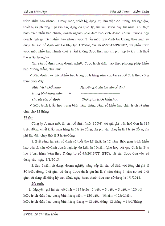 image for page Bàn về phương pháp tính khấu hao và kế toán khấu hao TSCĐ trong doanh nghiệp