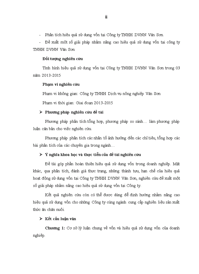 image for page Nâng cao hiệu quả sử dụng vốn tại Công ty trách nhiệm hữu hạn dịch vụ nông nghiệp Văn Sơn