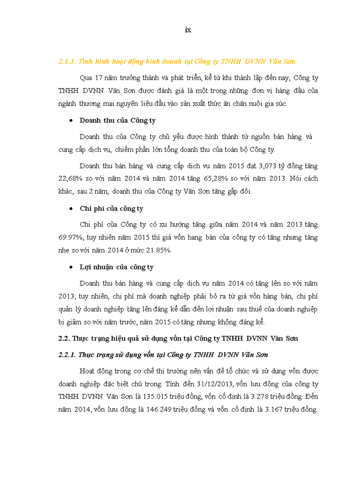 image for page Nâng cao hiệu quả sử dụng vốn tại Công ty trách nhiệm hữu hạn dịch vụ nông nghiệp Văn Sơn
