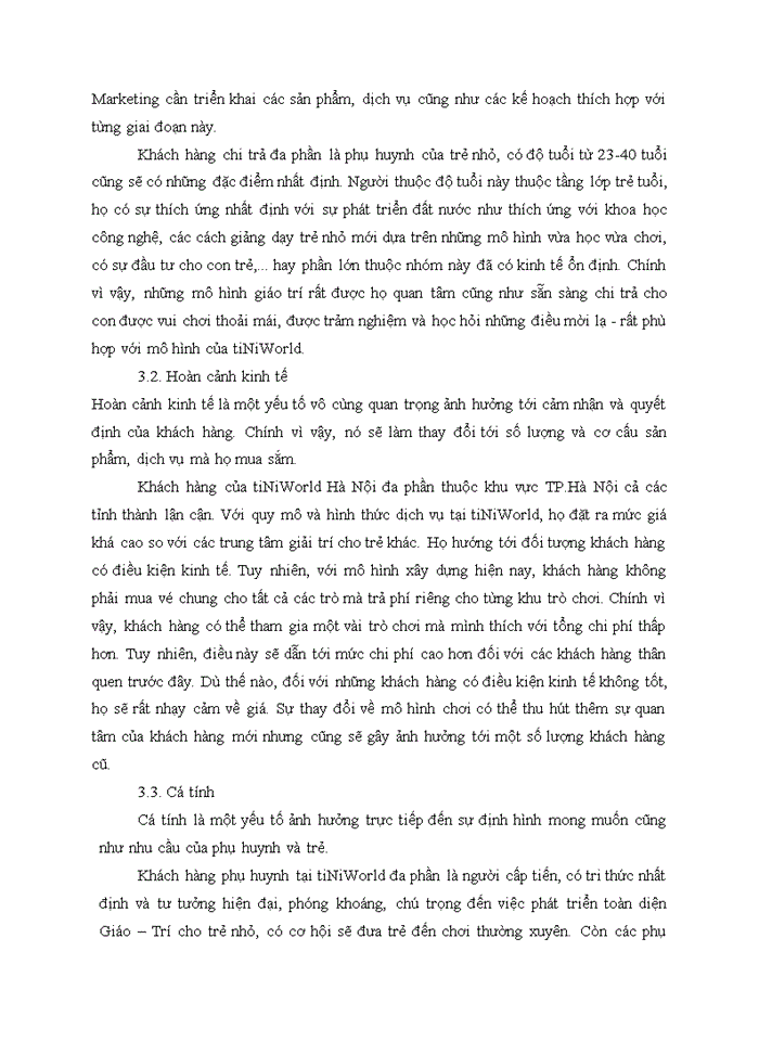 image for page Phân tích các yêu tố ảnh hưởng đến lựa chọn dịch vụ vui chơi giáo trí trẻ em tại tiNiWorld của các bậc phụ huynh