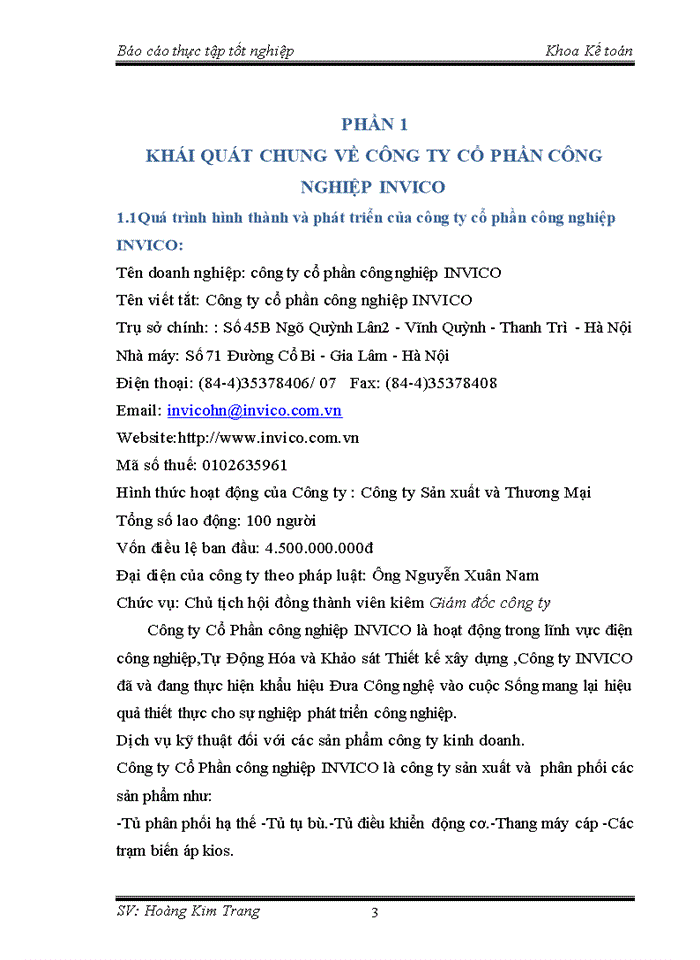 image for page Một số đánh giá về tình hình tổ chức kế toán tại công ty cổ phần công nghiệp invico