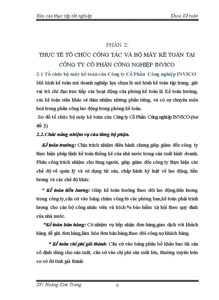 image for page Một số đánh giá về tình hình tổ chức kế toán tại công ty cổ phần công nghiệp invico