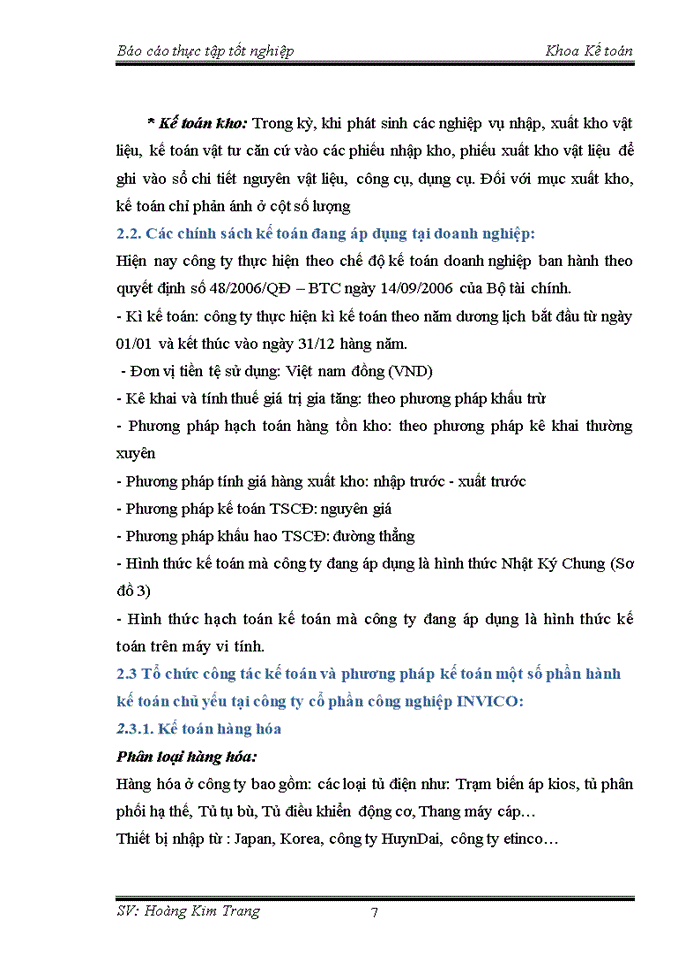 image for page Một số đánh giá về tình hình tổ chức kế toán tại công ty cổ phần công nghiệp invico