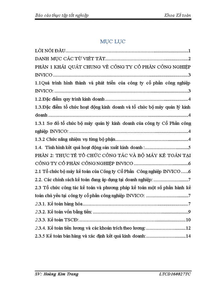 image for page Một số đánh giá về tình hình tổ chức kế toán tại công ty cổ phần công nghiệp invico