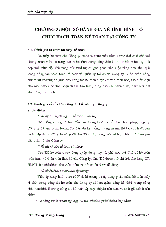 image for page Một số đánh giá về tình hình tổ chức hạch toán kế toán tại công ty