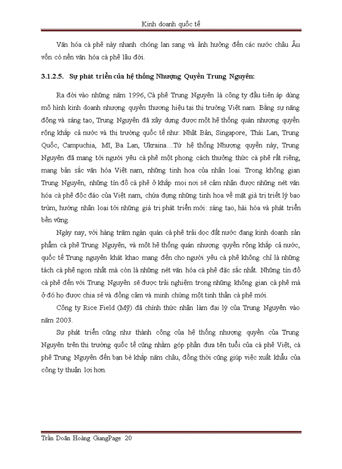 image for page Chiến lược kinh doanh quốc tế của cà phê trung nguyên