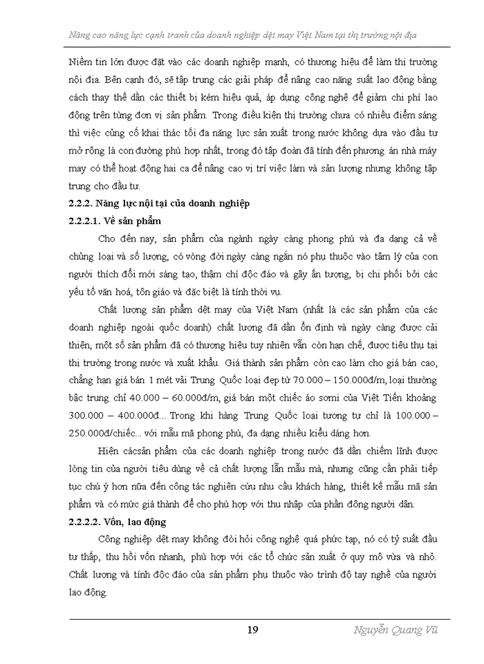 image for page Nâng cao năng lực cạnh tranh của doanh nghiệp ngành dệt may Việt Nam tại thị trường nội địa