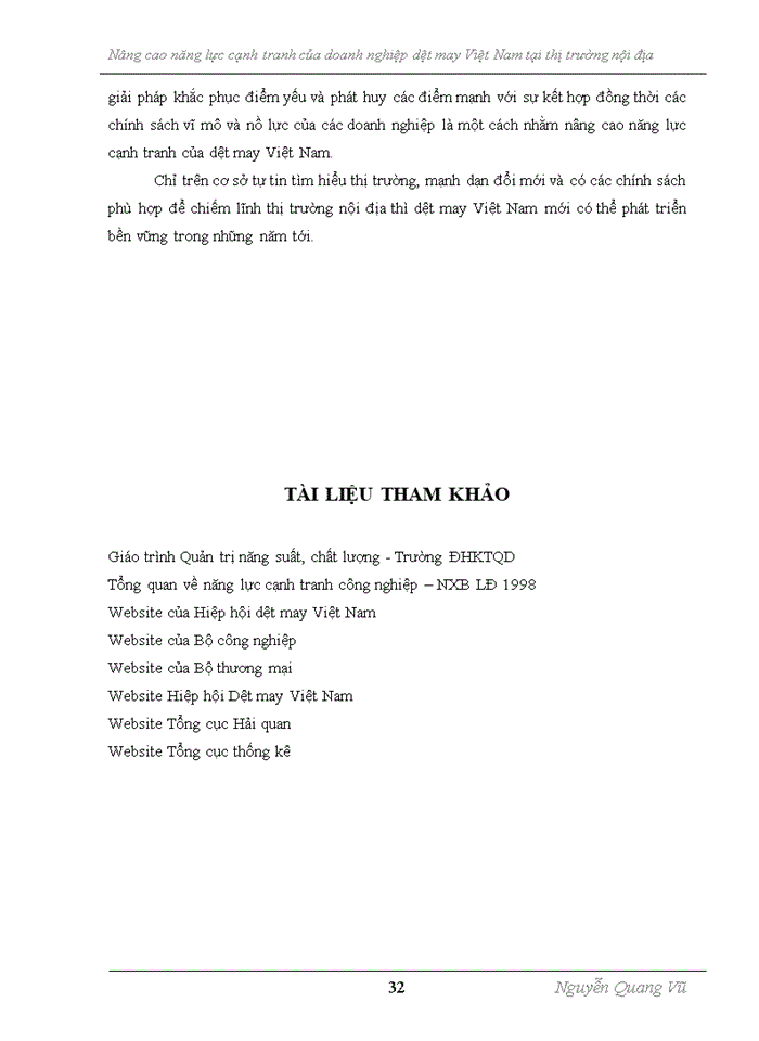 image for page Nâng cao năng lực cạnh tranh của doanh nghiệp ngành dệt may Việt Nam tại thị trường nội địa