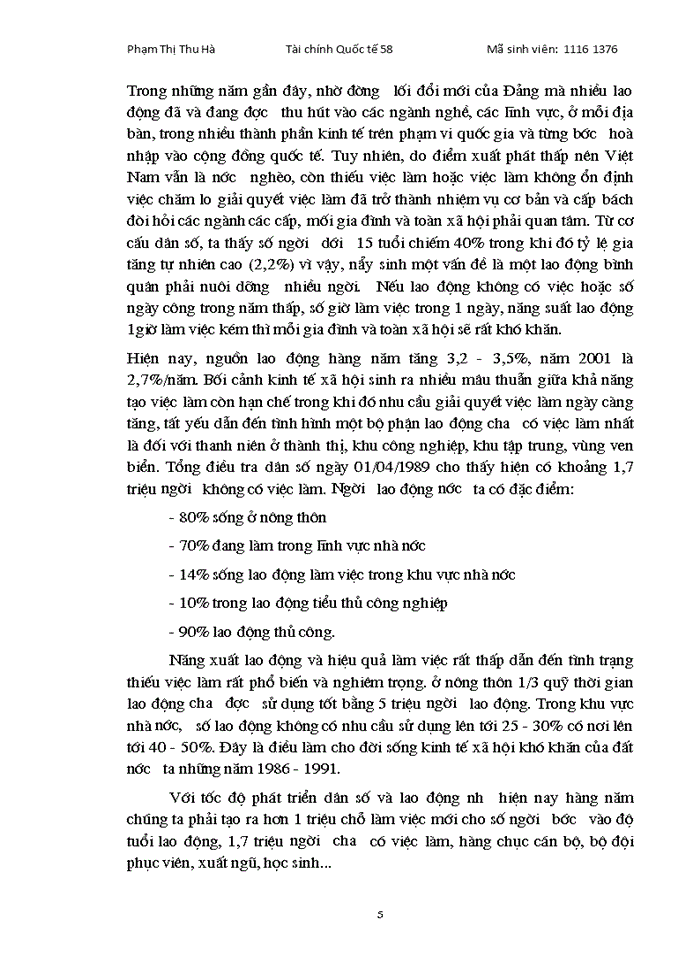 image for page Lý luận của CNML về thất nghiệp và sự vận dụng ở Việt Nam.