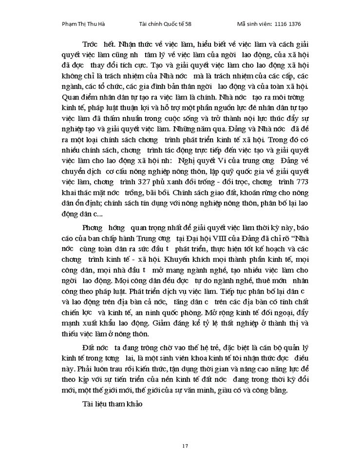 image for page Lý luận của CNML về thất nghiệp và sự vận dụng ở Việt Nam.