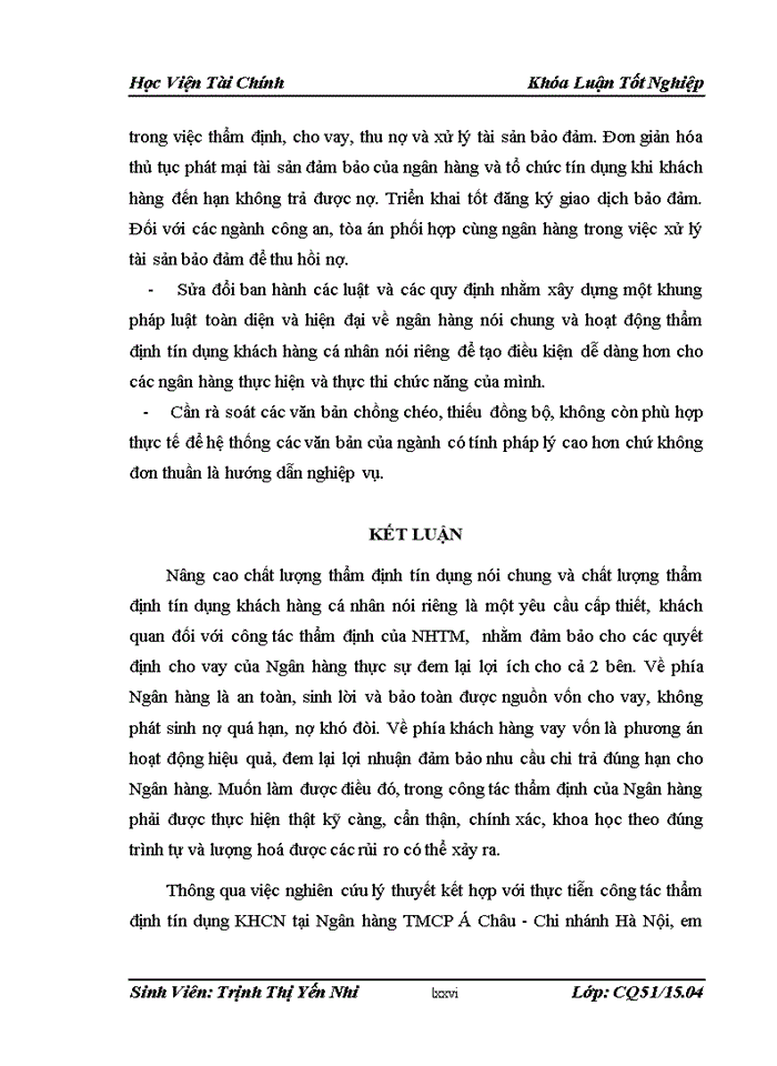 image for page Nâng cao chất lượng thẩm định tín dụng khách hàng cá nhân tại ngân hàng TMCP Á Châu – Chi nhánh Hà Nội