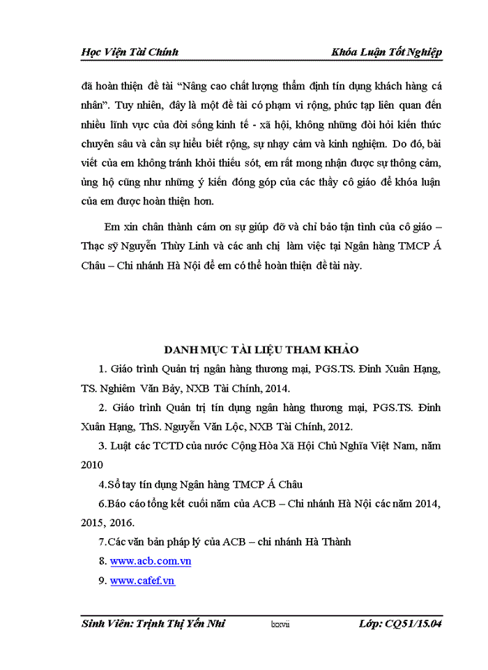 image for page Nâng cao chất lượng thẩm định tín dụng khách hàng cá nhân tại ngân hàng TMCP Á Châu – Chi nhánh Hà Nội