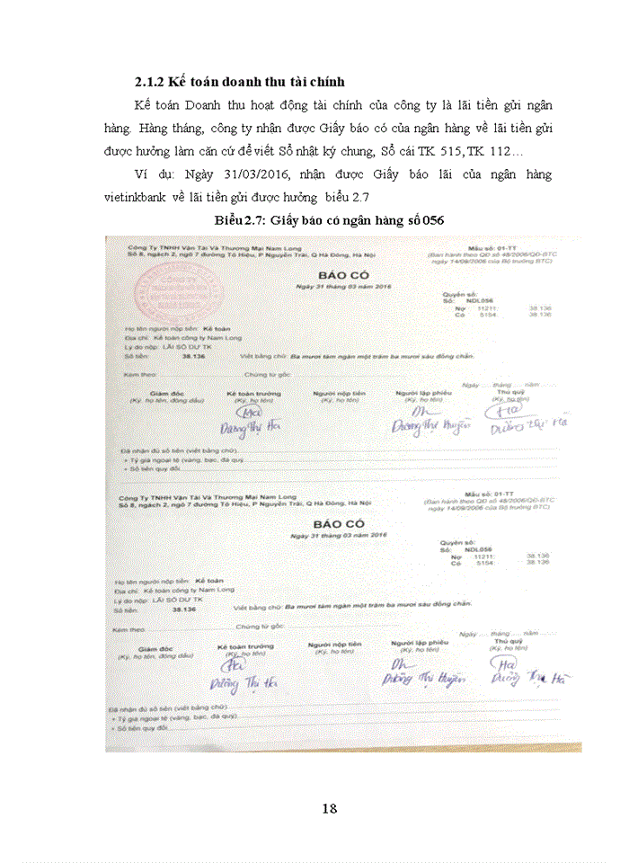 image for page Hoàn thiện kế toán doanh thu chi phí và xác định kết quả kinh doanh  tại Công ty TNHH Vận Tải & TM Nam Long