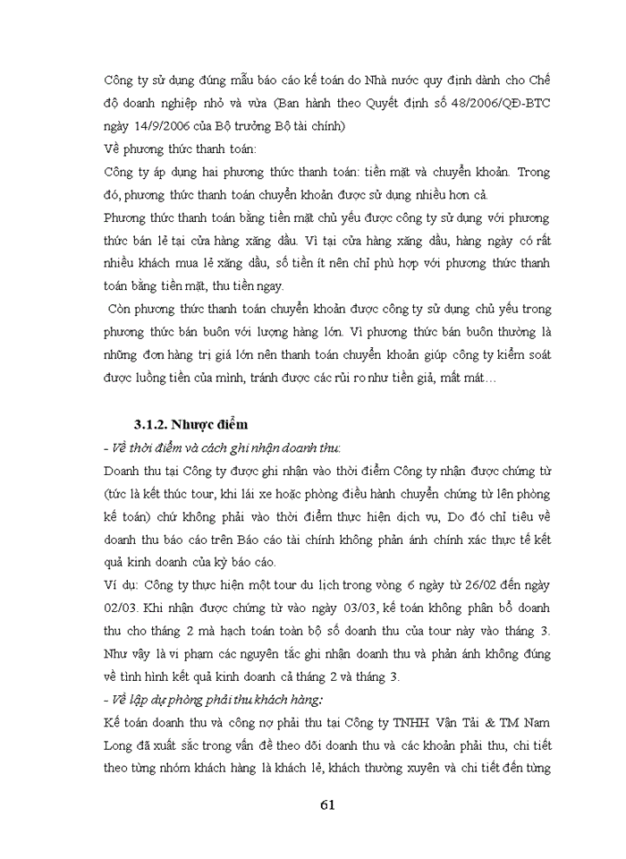 image for page Hoàn thiện kế toán doanh thu chi phí và xác định kết quả kinh doanh  tại Công ty TNHH Vận Tải & TM Nam Long