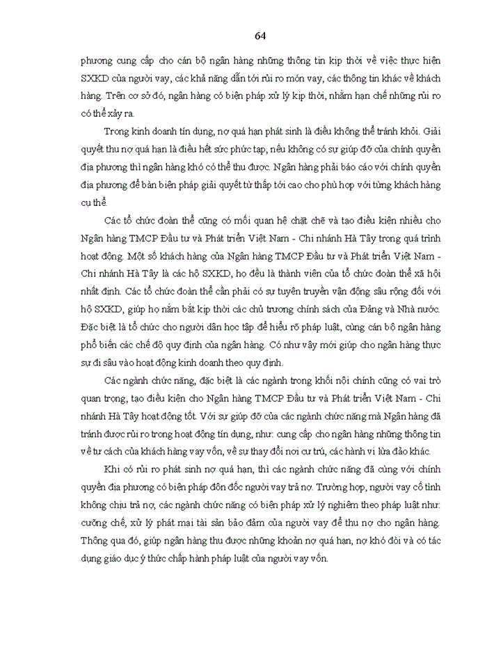 image for page Nâng cao chất lượng tín dụng đối với khách hàng doanh nghiệp tại Ngân hàng TMCP Đầu tư và Phát triển Việt Nam – Chi nhánh Hà Tây