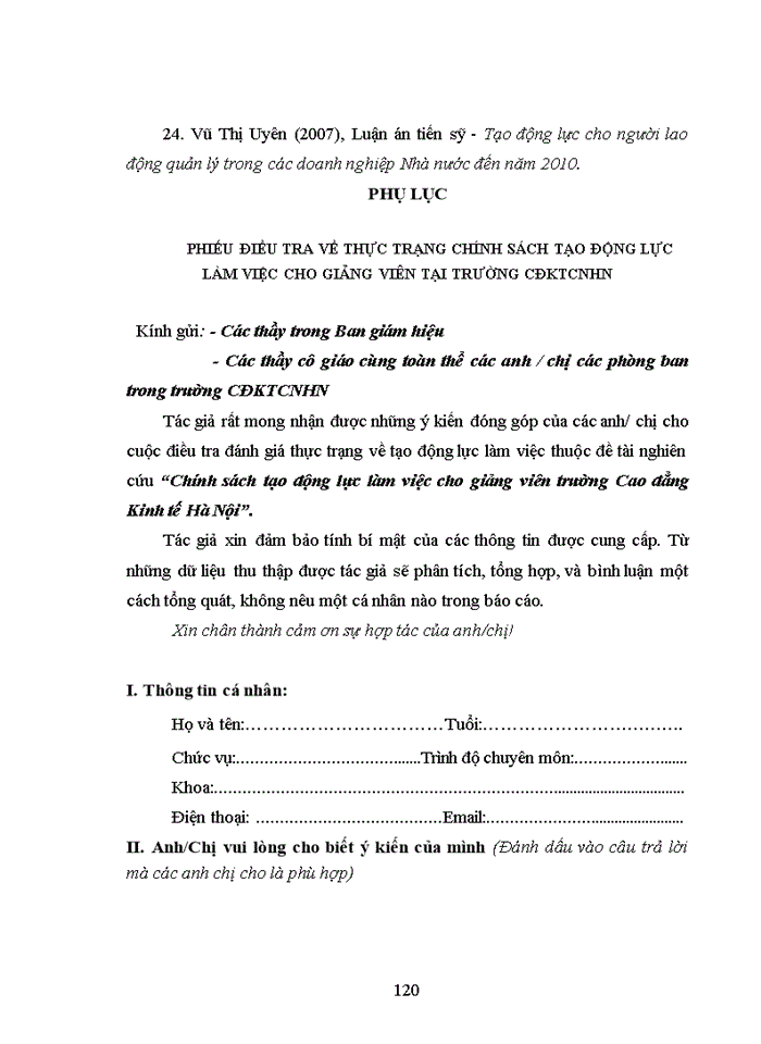 image for page Chính sách tạo động lực làm việc cho giảng viên trường cao đẳng kinh tế công nghiệp hà nội