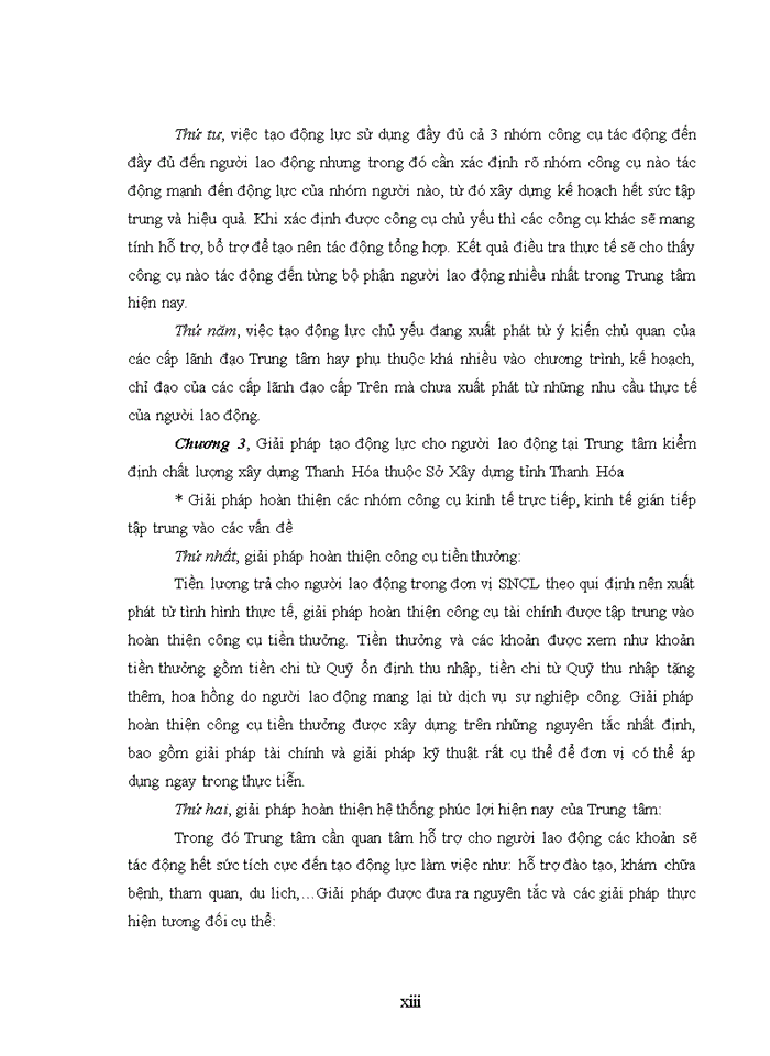image for page Tạo động lực cho người lao động tại Trung tâm kiểm định chất lượng xây dựng Thanh Hóa thuộc Sở xây dựng Tỉnh Thanh Hóa