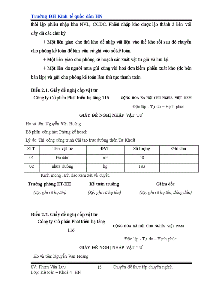 image for page Hoàn thiện công tác hạch toán Nguyên vật liệu tại Công ty Cổ phần phát triển hạ tầng 116