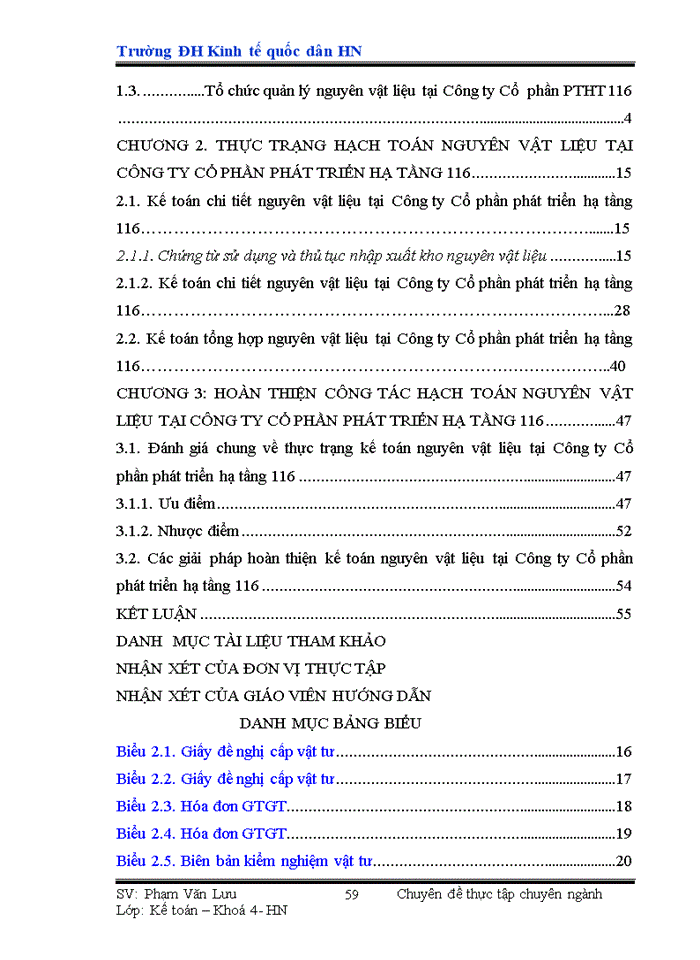 image for page Hoàn thiện công tác hạch toán Nguyên vật liệu tại Công ty Cổ phần phát triển hạ tầng 116