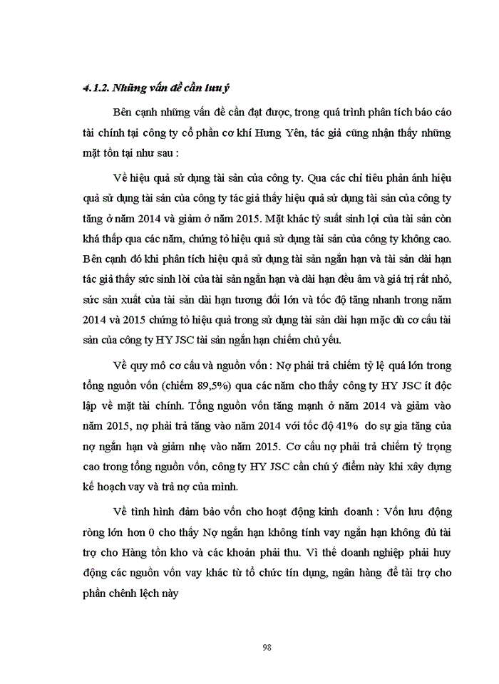 image for page Phân tích báo cáo tài chính của Công ty Cổ phầnCơ khí Hưng Yên