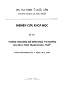 Thông tin không đối xứng trên thị trường rau sạch: thực trạng và giải pháp