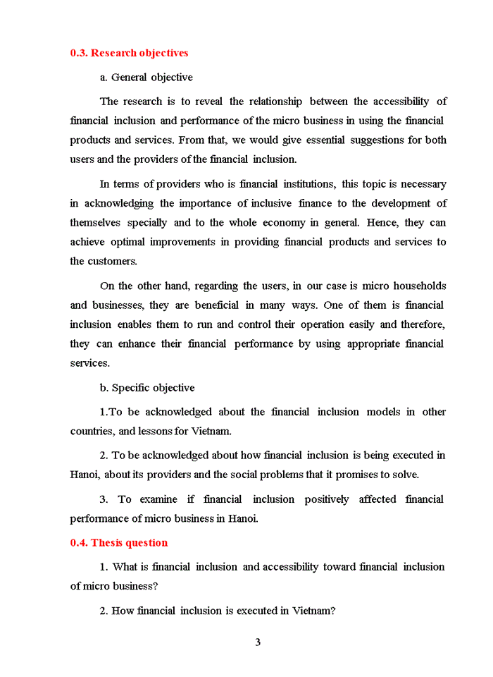 image for page Model and the research results of the relationship between financial inclusion accessibility and financial performance of the micro business in hanoi