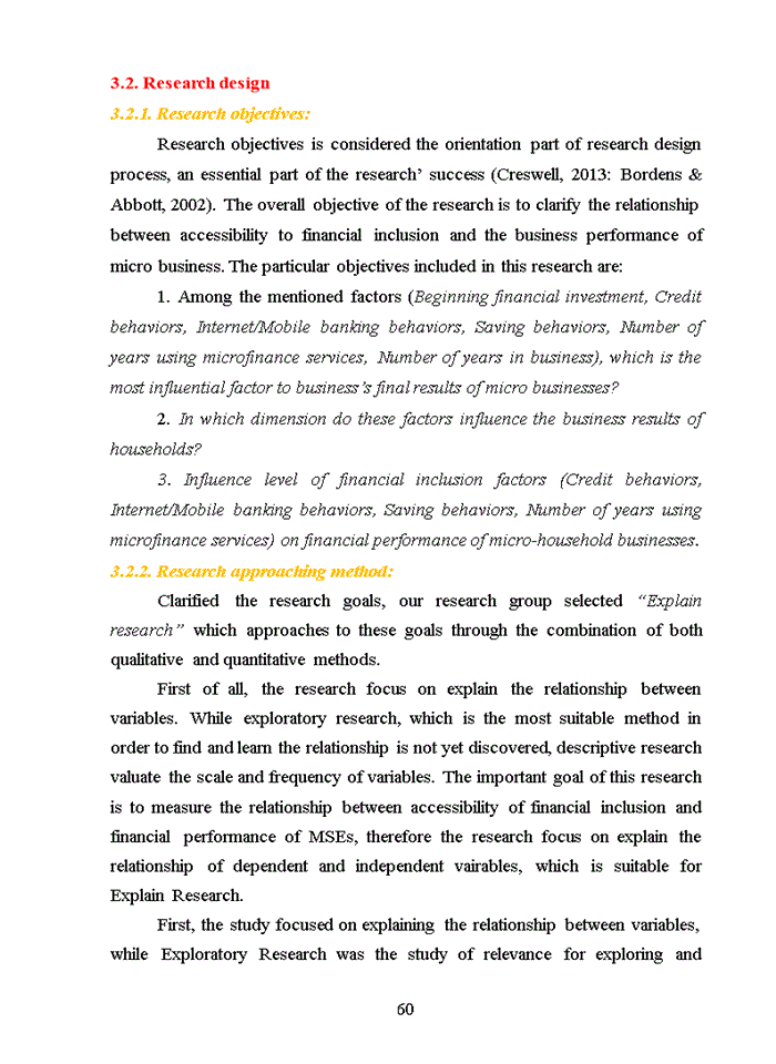 image for page Model and the research results of the relationship between financial inclusion accessibility and financial performance of the micro business in hanoi