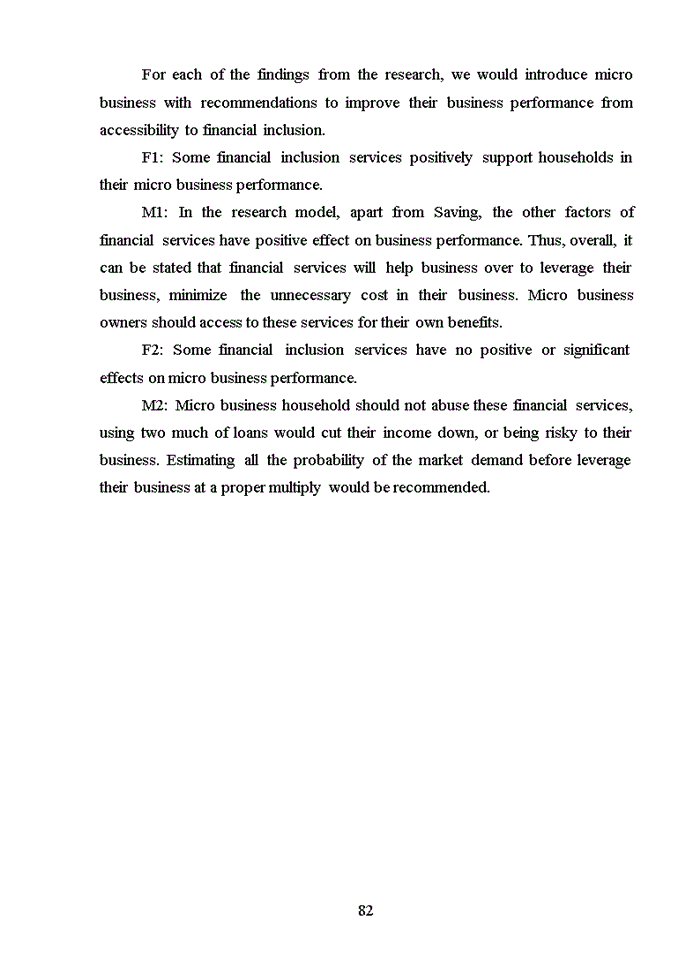 image for page Model and the research results of the relationship between financial inclusion accessibility and financial performance of the micro business in hanoi