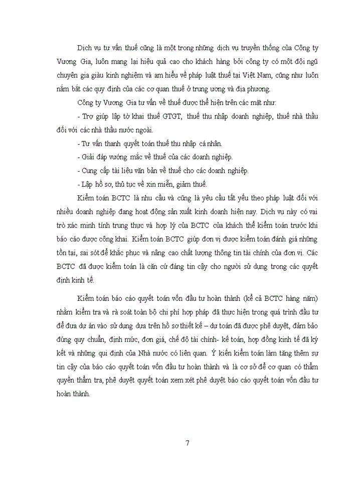 image for page Nhận xét và các giải pháp hoàn thiện hoạt động kiểm toán của Công ty TNHH Đầu Tư và Phát Triển Thương Mại Vương Gia