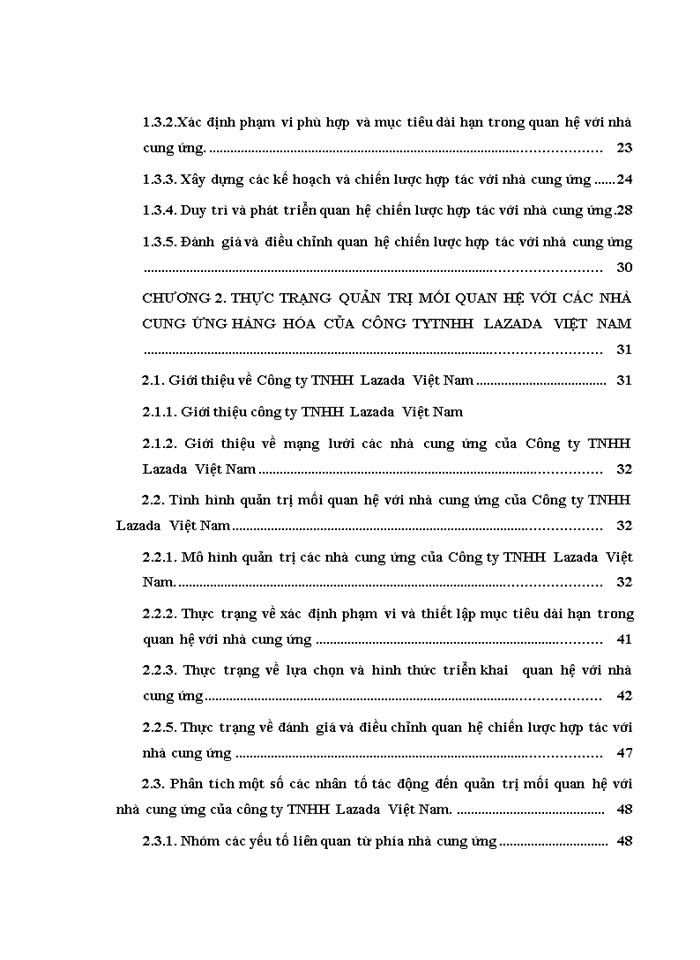 image for page Quản trị mối quan hệ với các nhà cung ứng hàng hóa của Công ty TNHH Lazada Việt Nam