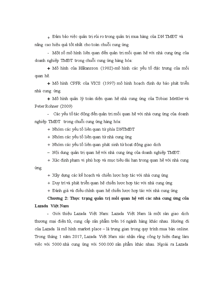 image for page Quản trị mối quan hệ với các nhà cung ứng hàng hóa của Công ty TNHH Lazada Việt Nam